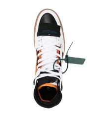 Baskets montantes en cuir noires Off-White