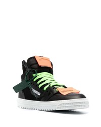 Baskets montantes en cuir noires Off-White