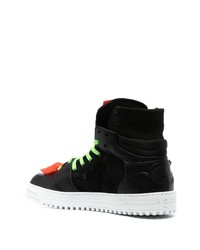 Baskets montantes en cuir noires Off-White