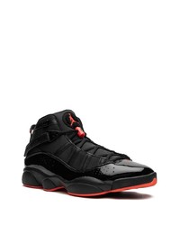 Baskets montantes en cuir noires Jordan