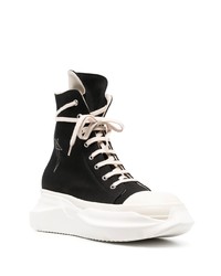 Baskets montantes en cuir noires Rick Owens DRKSHDW