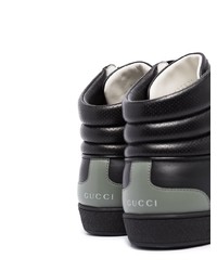 Baskets montantes en cuir noires Gucci