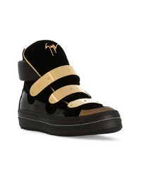 Baskets montantes en cuir noires Giuseppe Zanotti Design