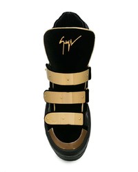 Baskets montantes en cuir noires Giuseppe Zanotti Design