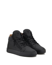 Baskets montantes en cuir noires Giuseppe Zanotti