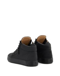 Baskets montantes en cuir noires Giuseppe Zanotti