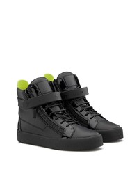 Baskets montantes en cuir noires Giuseppe Zanotti