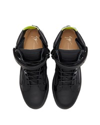 Baskets montantes en cuir noires Giuseppe Zanotti