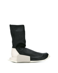 Baskets montantes en cuir noires Adidas By Rick Owens