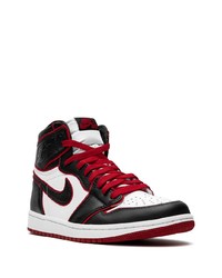 Baskets montantes en cuir noires Jordan