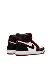 Baskets montantes en cuir noires Jordan