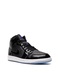 Baskets montantes en cuir noires Jordan