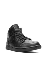 Baskets montantes en cuir noires Jordan