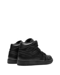 Baskets montantes en cuir noires Jordan