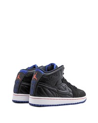 Baskets montantes en cuir noires Jordan