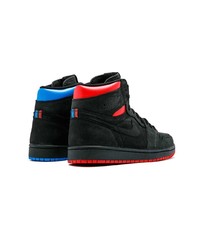 Baskets montantes en cuir noires Jordan