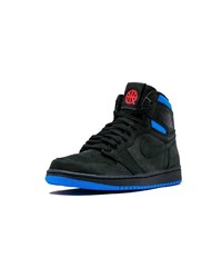 Baskets montantes en cuir noires Jordan