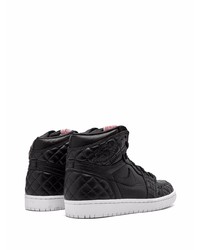 Baskets montantes en cuir noires Jordan