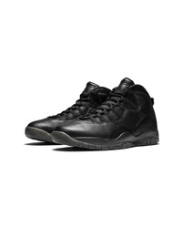 Baskets montantes en cuir noires Jordan