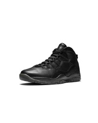 Baskets montantes en cuir noires Jordan