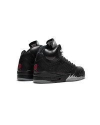 Baskets montantes en cuir noires Jordan