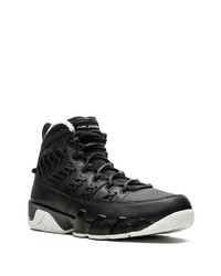 Baskets montantes en cuir noires Jordan