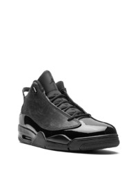 Baskets montantes en cuir noires Jordan