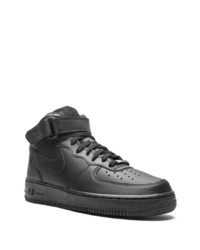 Baskets montantes en cuir noires Nike