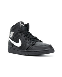 Baskets montantes en cuir noires Nike