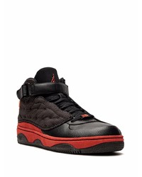 Baskets montantes en cuir noires Jordan