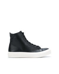 Baskets montantes en cuir noires Alexander McQueen