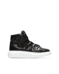 Baskets montantes en cuir noires Alexander McQueen