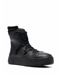 Baskets montantes en cuir noires Diesel