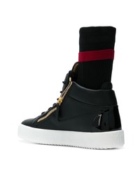 Baskets montantes en cuir noires Giuseppe Zanotti Design