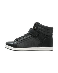 Baskets montantes en cuir noires Anna Field