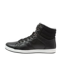 Baskets montantes en cuir noires Anna Field