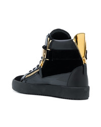 Baskets montantes en cuir noires Giuseppe Zanotti Design