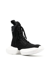 Baskets montantes en cuir noires Rick Owens DRKSHDW