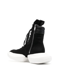 Baskets montantes en cuir noires Rick Owens DRKSHDW