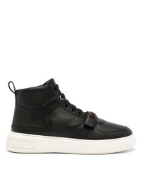 Baskets montantes en cuir noires Bally