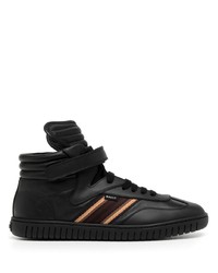 Baskets montantes en cuir noires Bally