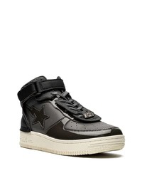 Baskets montantes en cuir noires A Bathing Ape