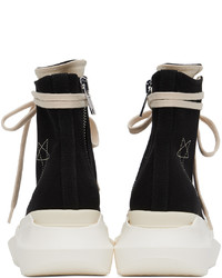 Baskets montantes en cuir noires Rick Owens DRKSHDW