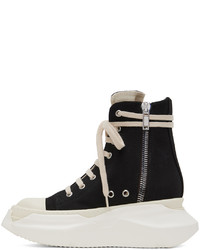 Baskets montantes en cuir noires Rick Owens DRKSHDW