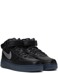 Baskets montantes en cuir noires Nike