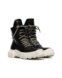 Baskets montantes en cuir noires Rick Owens