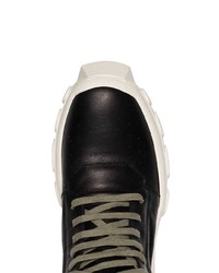 Baskets montantes en cuir noires Rick Owens