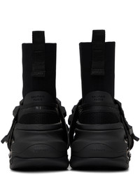 Baskets montantes en cuir noires Balmain