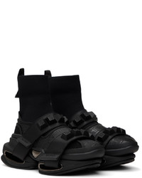 Baskets montantes en cuir noires Balmain