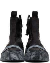 Baskets montantes en cuir noires Boris Bidjan Saberi